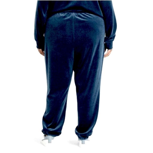AVA & VIV navy blue velour joggers 3X, NWT - Picture 2 of 7